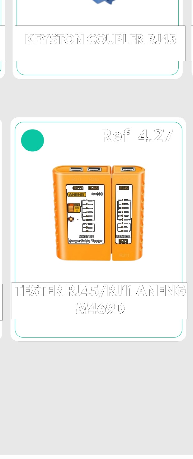 TESTER RJ45/RJ11 ANENG - Instalación y Envíos Nacionales